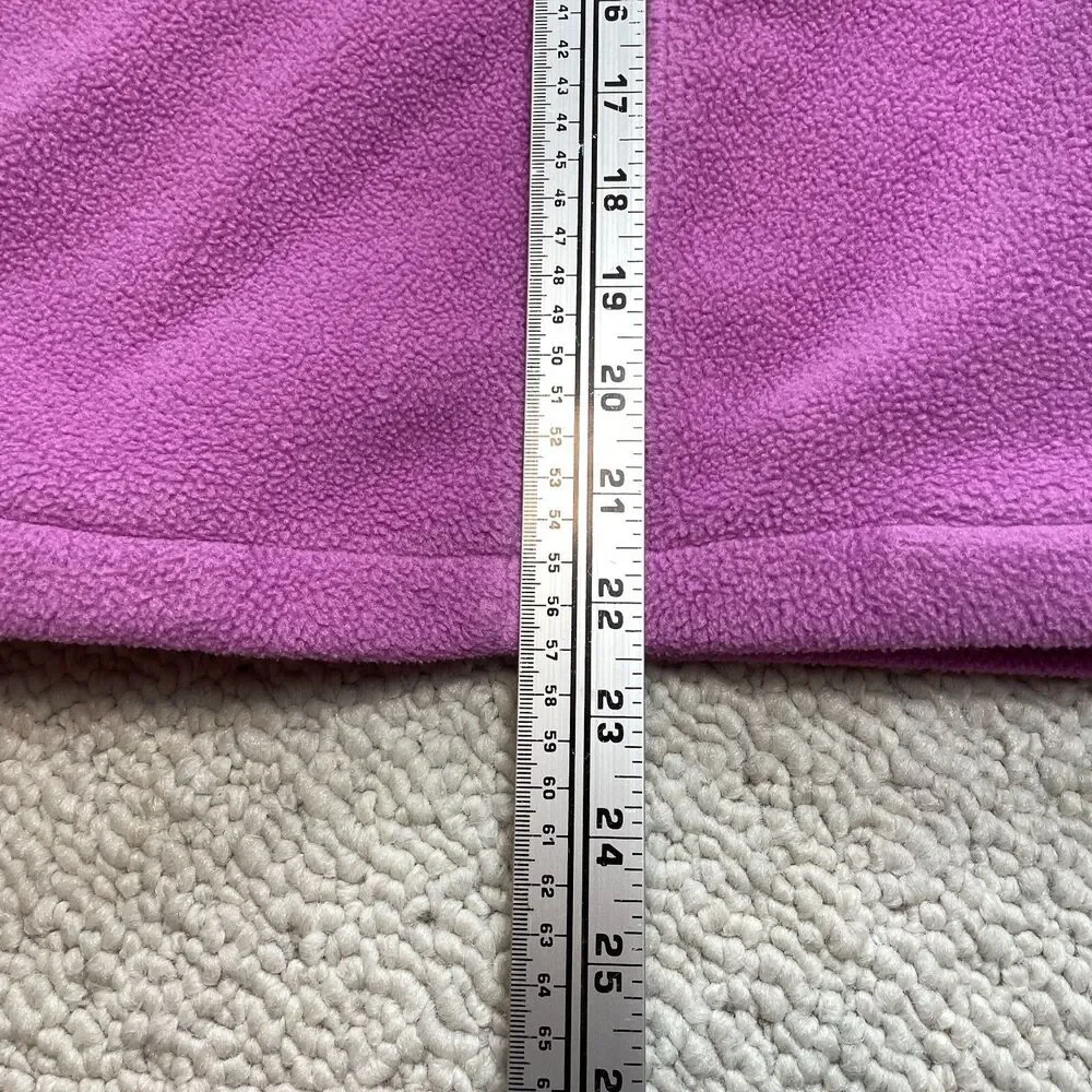 Toma Jacket Girls 12 Purple Polar Fleece Full Zip High Neck Pockets Malden Mills